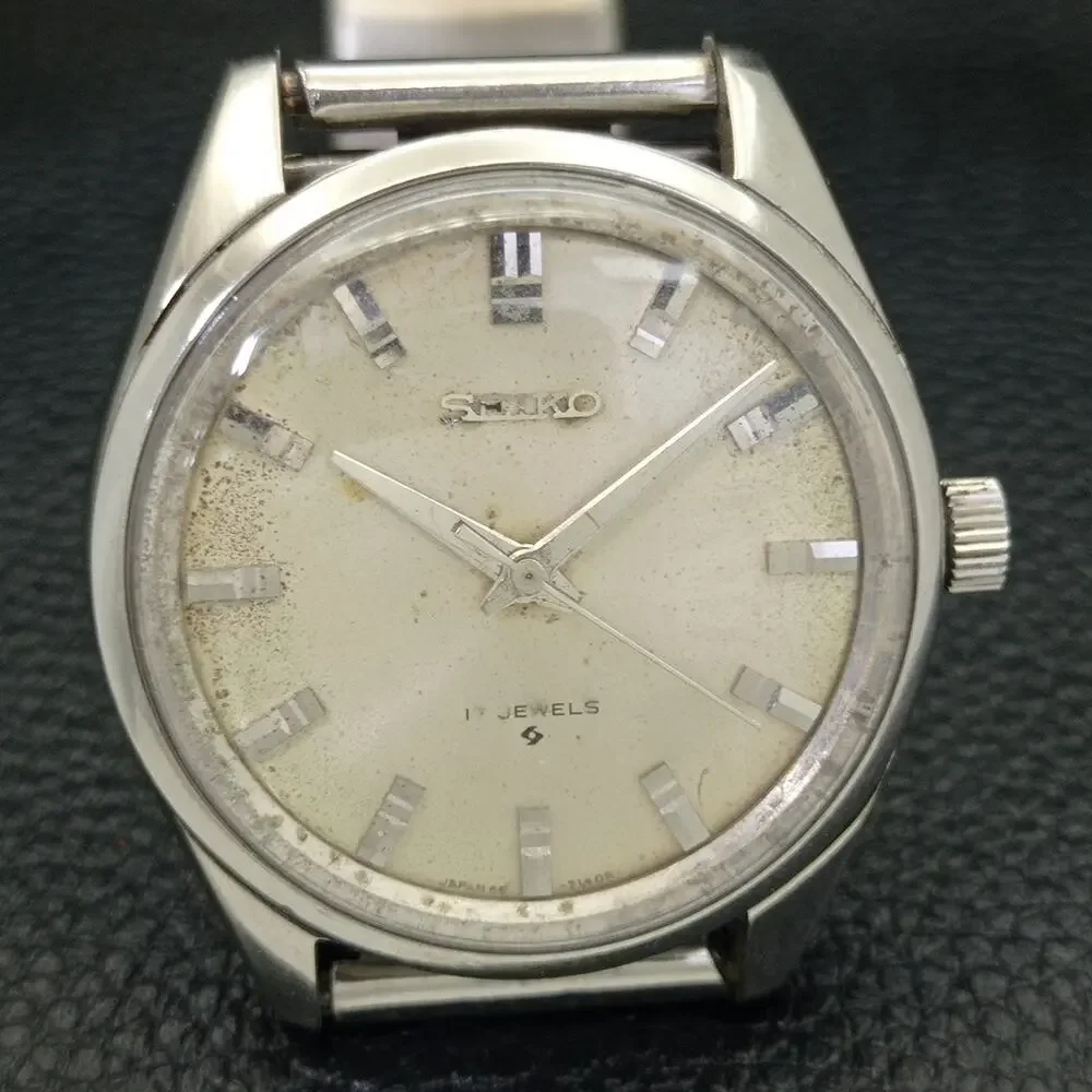 Vintage 1974 Seiko Automatic Mens Silver Watch W/daydate & Patina accents